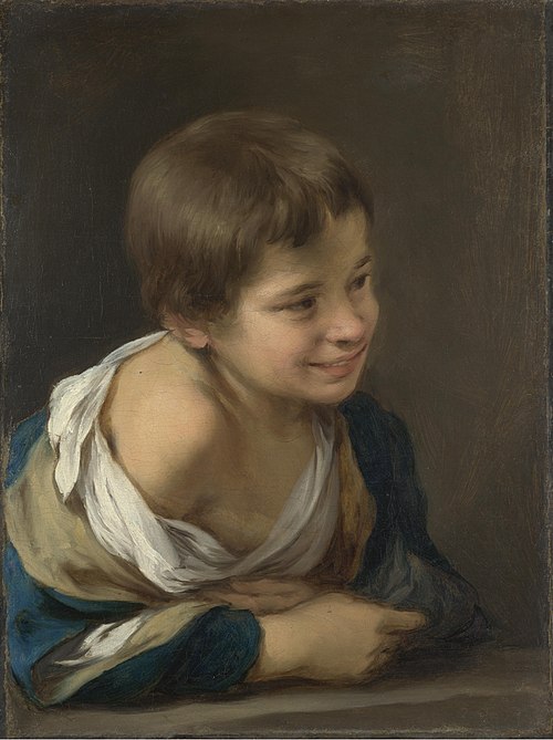 A Peasant Boy leaning on a Sill, 1675, Bartolomé Esteban Murillo