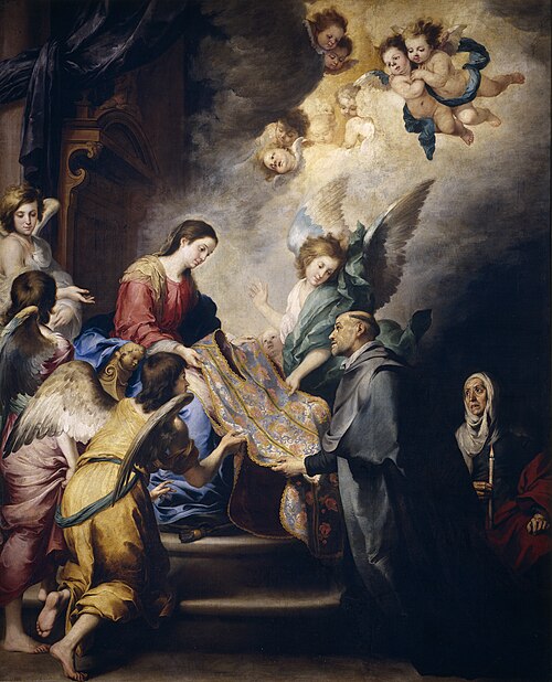 The Apparition of the Virgin to Saint Ildefonso, 1655, Bartolomé Esteban Murillo