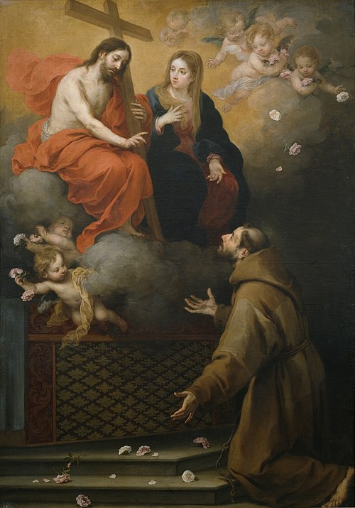 The Vision of Saint Francis in the Portiuncula, 1670, Bartolomé Esteban Murillo