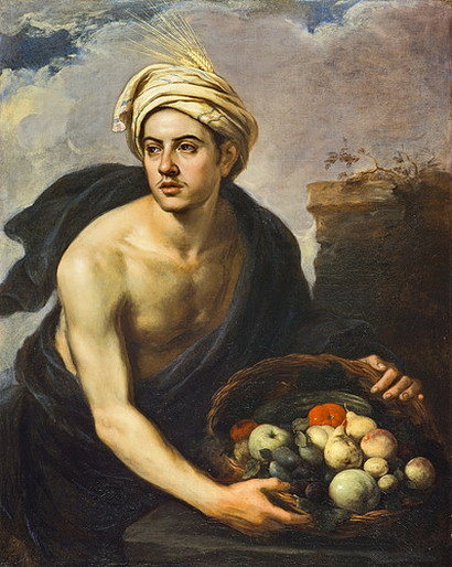 A Young Man with a Basket of Fruit (Personification of 'Summer'), 1650, Bartolomé Esteban Murillo