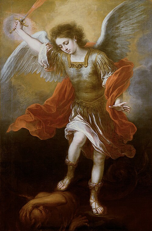 Archangel Michael plunges the devil into the abyss, 1666, Bartolomé Esteban Murillo