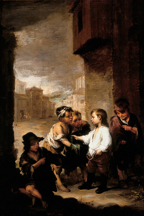 St. Thomas of Villanueva Dividing His Clothes Among Beggar Boys, 1667, Bartolomé Esteban Murillo