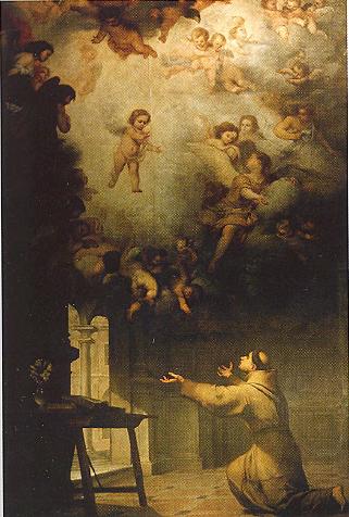 The vision of Saint Anthony of Padua, 1656, Bartolomé Esteban Murillo