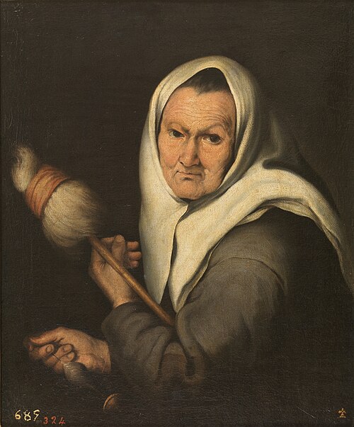 An Old Woman Spinning., 1601, Bartolomé Esteban Murillo