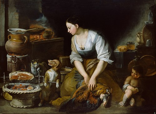 La cocinera, 1675, Bartolomé Esteban Murillo