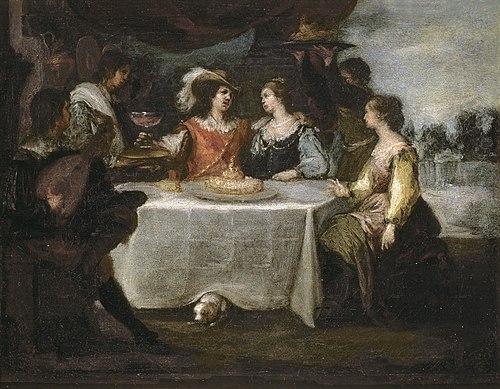 The Prodigal Son squandering his Inheritance, 1660, Bartolomé Esteban Murillo