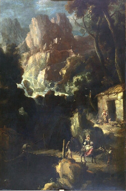 Paisaje con cascada, 1601, Bartolomé Esteban Murillo