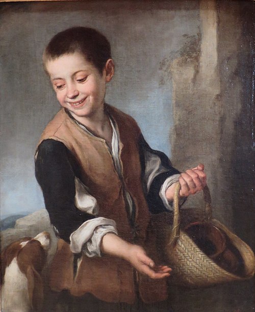 Garçon avec un chien, 1655, Bartolomé Esteban Murillo