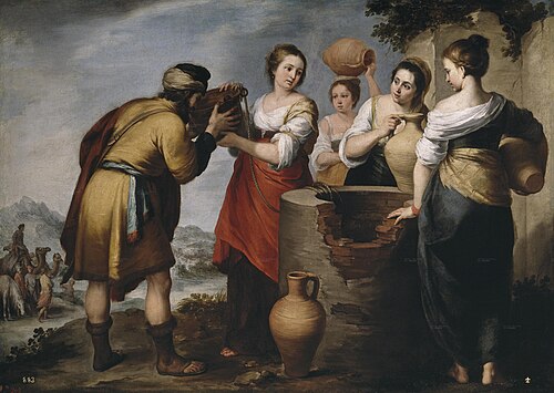 Rebecca and Eliezer, 1660, Bartolomé Esteban Murillo