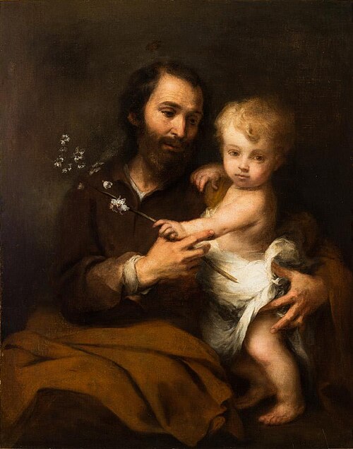 Saint Joseph and the Christ Child, 1672, Bartolomé Esteban Murillo
