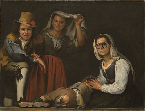 Quatre Figures sur l'escalier, 1655, Bartolomé Esteban Murillo