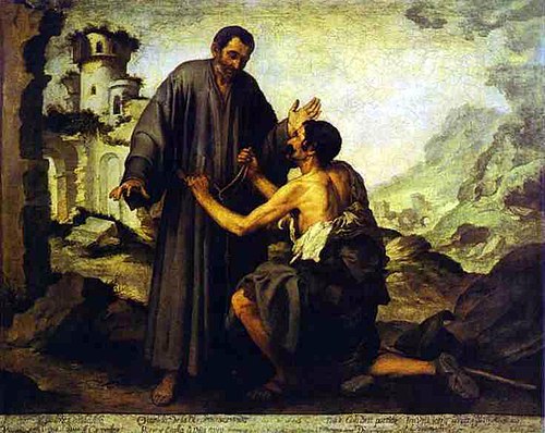 Frère Junipero et le Pauvre, 1646, Bartolomé Esteban Murillo