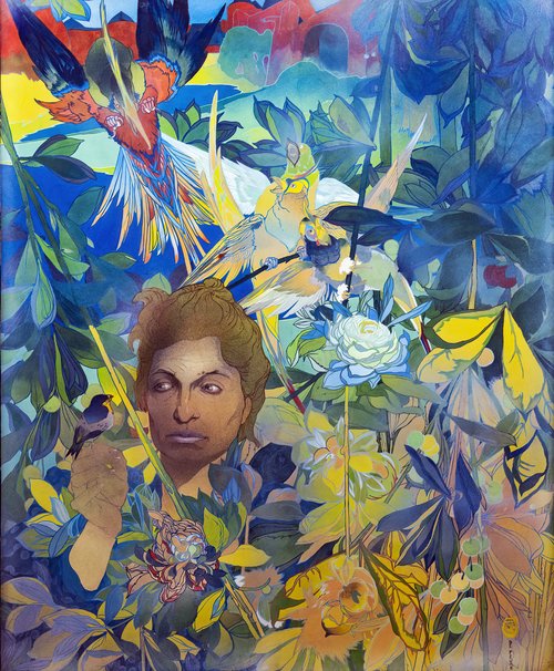 Femme avec oiseaux ou La Femme-fleur, 1893, Georges de Feure
