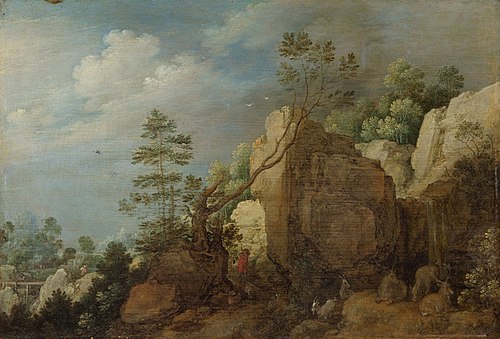 Gebirgslandschaft, , Gillis d'Hondecoeter