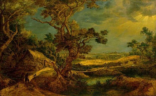 Landscape with a Shack, 1610, Gillis d'Hondecoeter