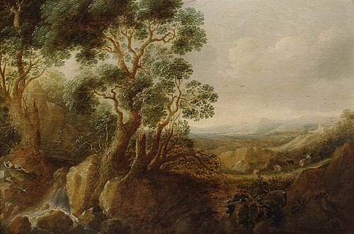 Paysage montagneux, 1700, Gillis d'Hondecoeter