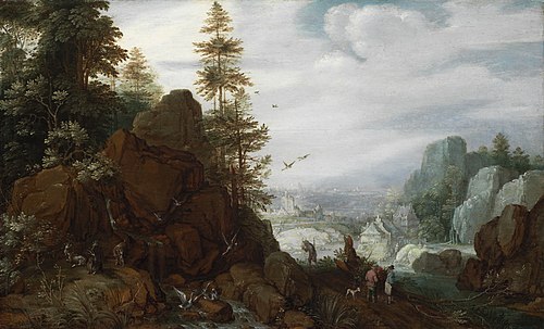 Rocky Landscape, 1621, Gillis d'Hondecoeter