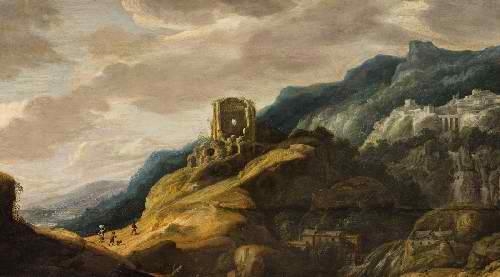 Panoramic landscape with ruins, 1621, Jan Tielens