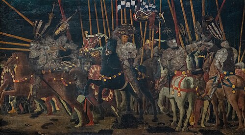 The Decisive Attack of Micheletto Attendolo at San Romano, 1435, Paolo Uccello