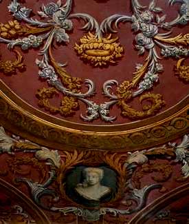 Ornamentale plafondschildering met bloem- en plantmotieven, 1725, Elias van Nijmegen