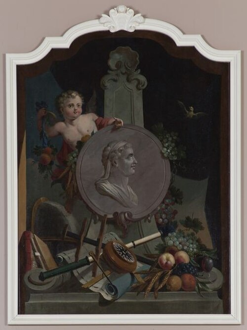 Portret van een man met nautische instrumenten, , Elias van Nijmegen