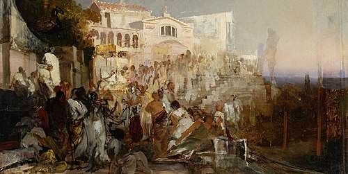 Candlesticks of Christianity, sketch, 1876, Henryk Siemiradzki
