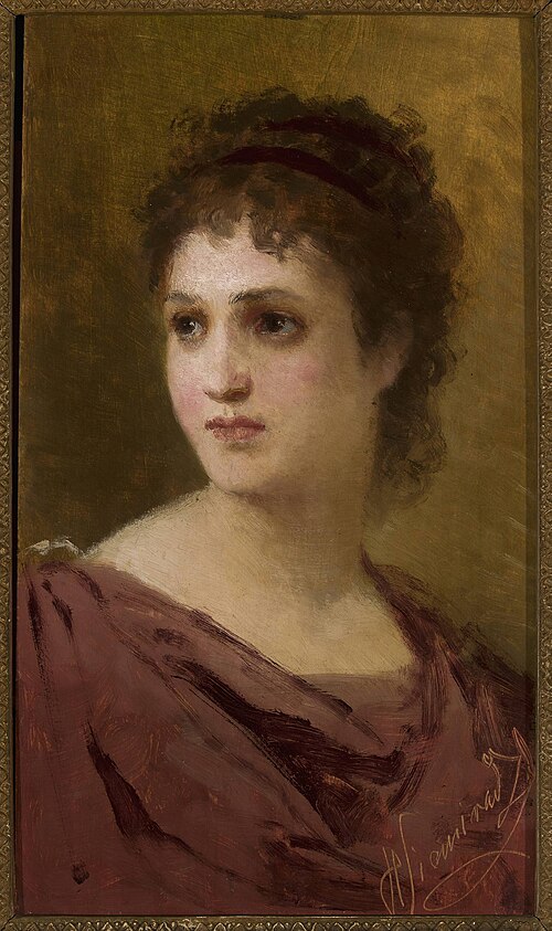 Head of a woman, , Henryk Siemiradzki