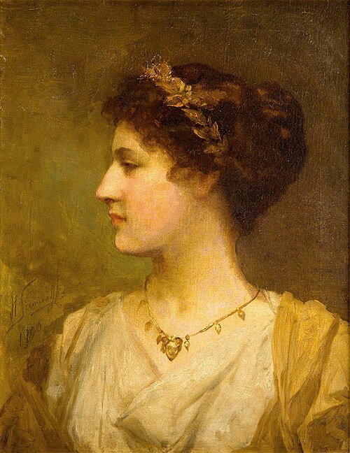 Golden Laurel Wreath (Roman Woman), 1900, Henryk Siemiradzki