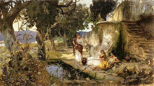 Scena przy studni, 1890, Henryk Siemiradzki