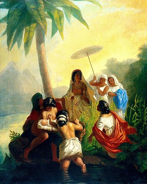 Wyłowienie Mojżesza z Nilu, 1864, Henryk Siemiradzki