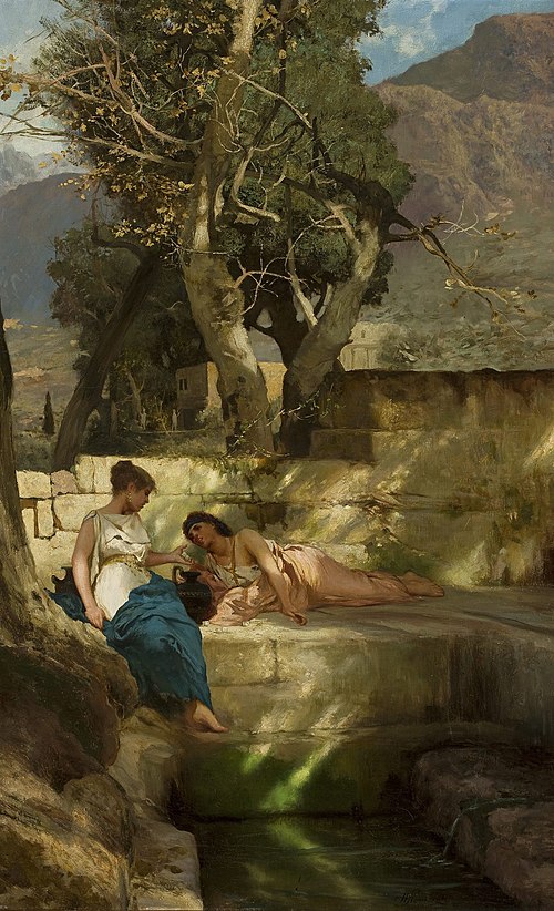 Au source - la bucolique romaine., 1801, Henryk Siemiradzki