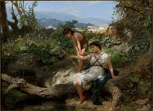 Roman bucolic (Fishing)., 1879, Henryk Siemiradzki
