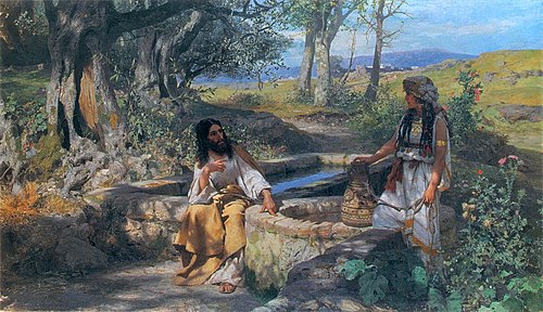 Christ and Samaritan woman, 1890, Henryk Siemiradzki