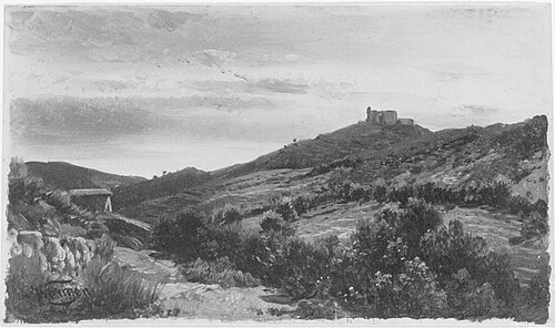 Torre Rocce bei Orbetello im Frühjahr, 1858, Adalbert Waagen