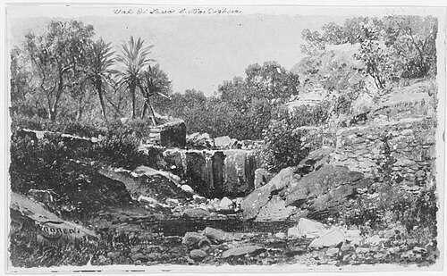 Val di Sasso bei Bordighera an der Riviera, 1858, Adalbert Waagen