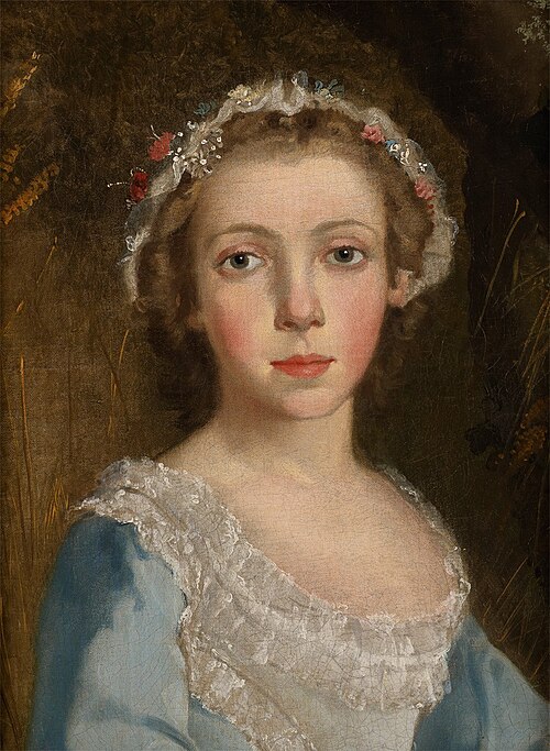 Portrait of a Girl (fragment of 'Portrait of a Boy and Girl'), 1744, Thomas Gainsborough