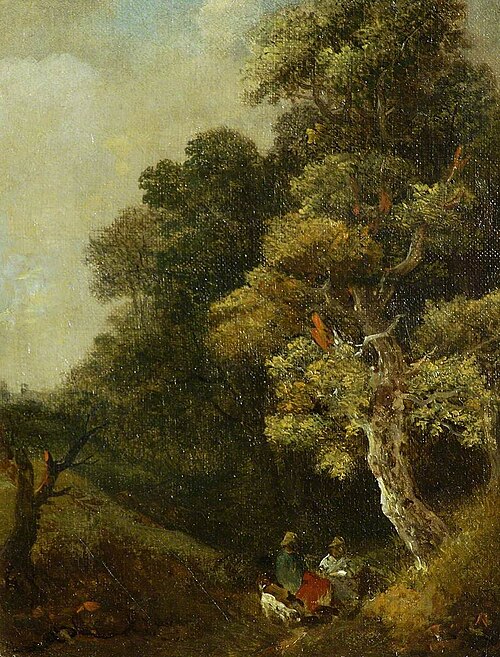Landscape with Figures under a Tree, 1746, Thomas Gainsborough