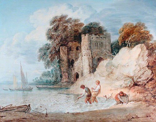 Fishing from the Shoreline, 1760, Thomas Gainsborough