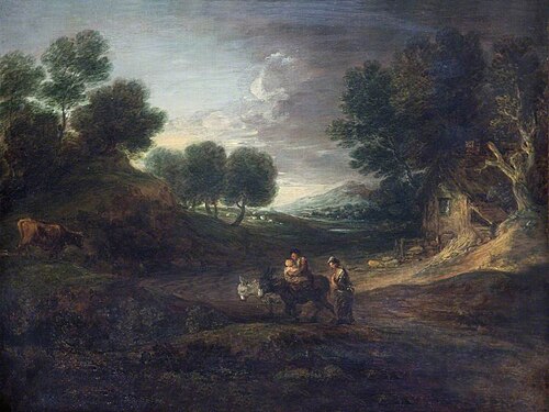 Landscape with Peasants and Donkeys, , Thomas Gainsborough