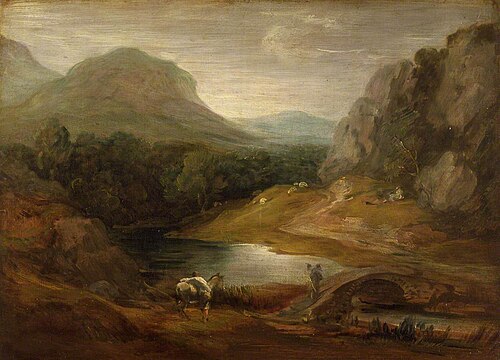 Rocky Landscape with a Bridge, 1783, Thomas Gainsborough
