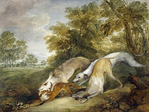 Hounds Hunting a Fox, 1785, Thomas Gainsborough