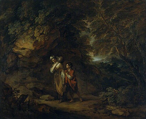 Rocky Landscape with Hagar and Ishmael, 1788, Thomas Gainsborough
