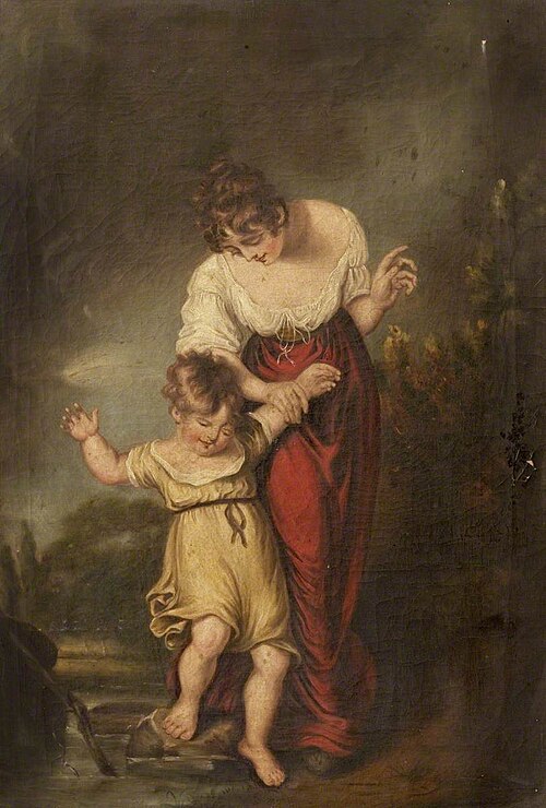 Woman and Child at a Ford, , Thomas Gainsborough