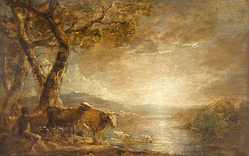 Landscape with Figures and Cattle, , Thomas Gainsborough