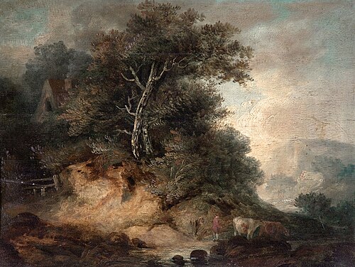 Landscape with a Peasant Driving Cattle, , Thomas Gainsborough
