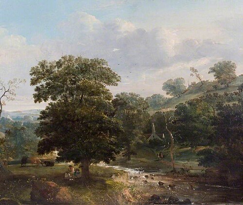 Landscape, Stream with Figures, , Thomas Gainsborough