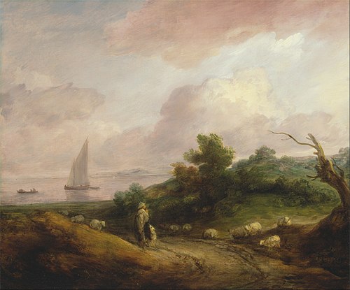 Coastal Landscape with a Shepherd and His Flock, 1783, Thomas Gainsborough