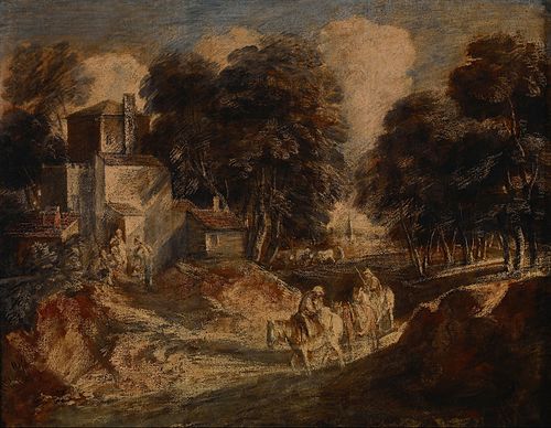 Wooded Landscape with Mounted Peasants, 1772, Thomas Gainsborough
