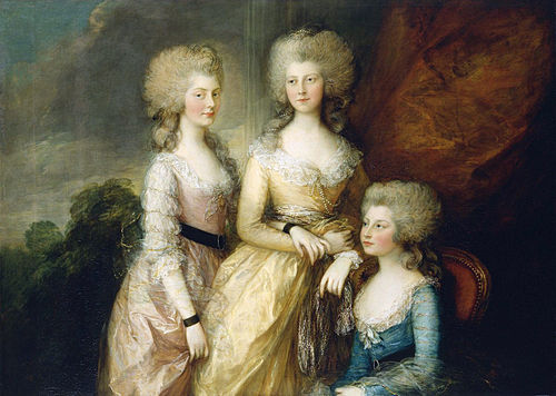 The Three Eldest Princesses: Charlotte, Princess Royal (1766-1828), Augusta (1768-1840) and Elizabet, 1784, Thomas Gainsborough