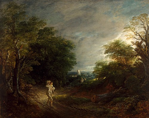 Wooded Landscape with a Woodcutter, , Thomas Gainsborough